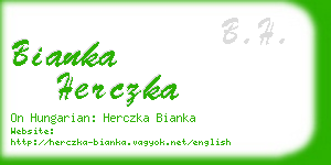 bianka herczka business card